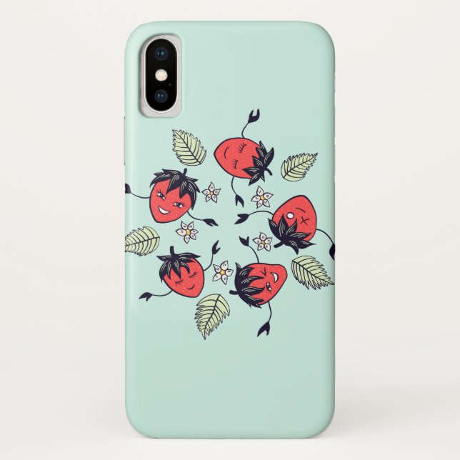 Cute Strawberry Kawaii Fruit Case-Mate iPhone Case (Back)