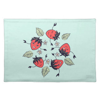 Cute Strawberry Kawaii Fruit Cloth Placemat