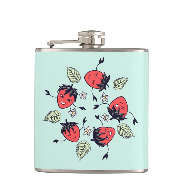 Cute Strawberry Kawaii Fruit Flask (Front)