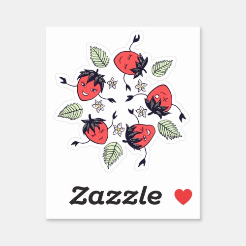 Cute Strawberry Kawaii Fruit Sticker