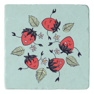 Cute Strawberry Kawaii Fruit Trivet
