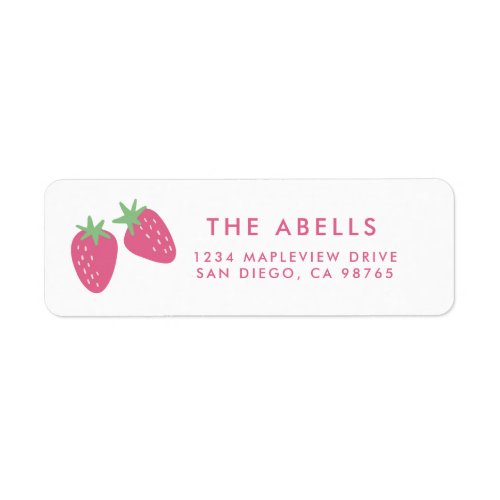 Cute Strawberry Label
