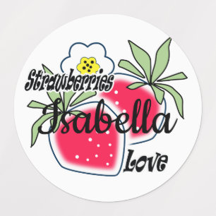 Cute strawberry label, cute, elegant, strawberry, kids' labels