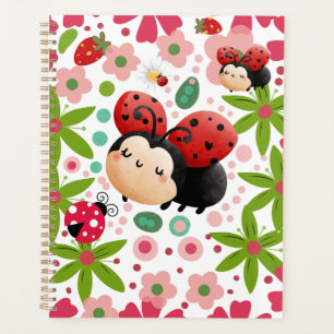 Cute Strawberry Ladybug Notebook