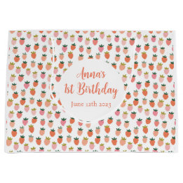 Cute Strawberry Large Gift Bag