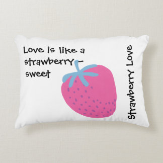 Cute Strawberry Love – Valentine’s Day Accent Pillow