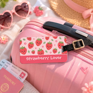 Cute Strawberry Lover Luggage Tag
