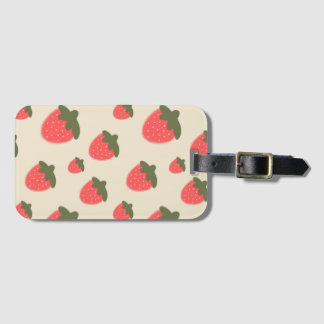 Cute strawberry luggage tag