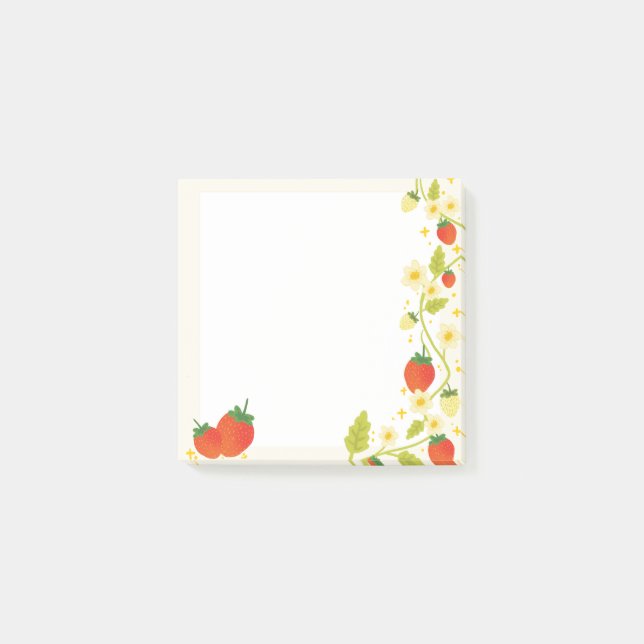 Cute strawberry memo note pads (Front)