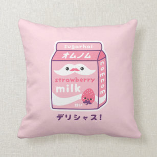 kawaii strawberry pillow