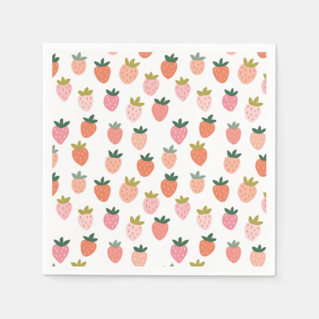 Cute Strawberry  Napkins (Front)