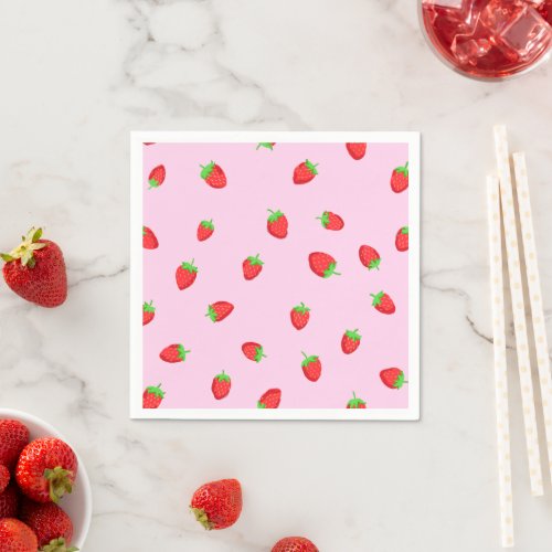 Cute Strawberry Napkins