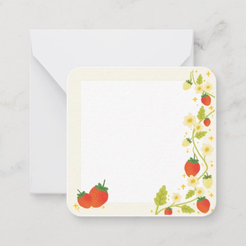 Cute strawberry note cards