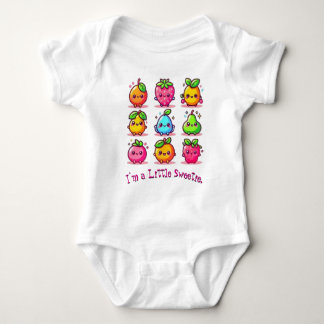 Cute Strawberry Orange Pear & Berry 🍓✨ Baby Bodysuit