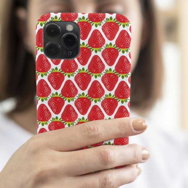 Cute Strawberry Pattern Aesthetic  Case-Mate iPhone Case (Creator Uploaded)