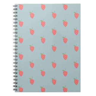Cute Strawberry Pattern Aesthetic | Kawaii  Notebook