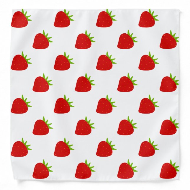 Cute Strawberry Pattern Bandana (Front)