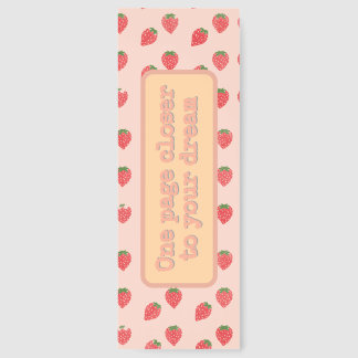Cute Strawberry Pattern Bookmark