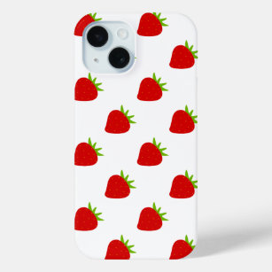 Cute Strawberry Pattern   iPhone 15 Case