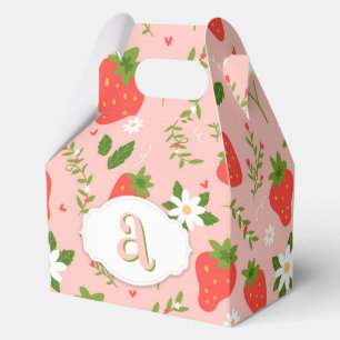 Cute Strawberry Pattern  Favor Box