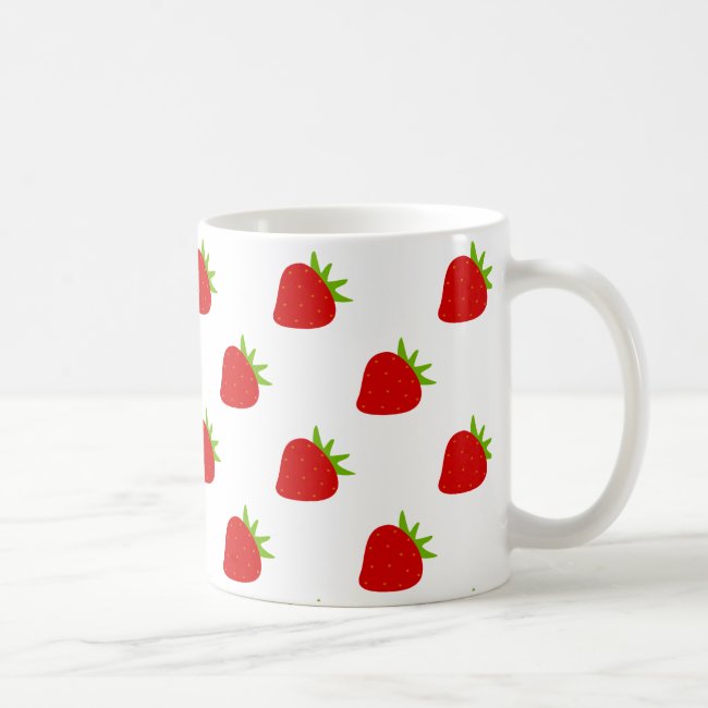 Cute Strawberry Pattern Kids Mug