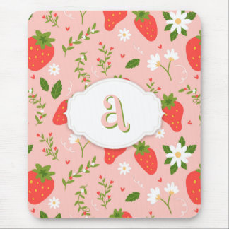 Cute Strawberry Pattern Mousepad
