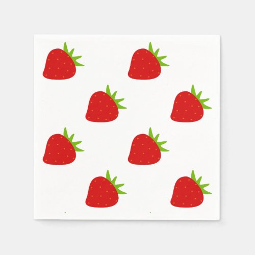 Cute Strawberry Pattern Napkins