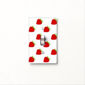 Cute Strawberry Pattern Nursery Light Switch Cover