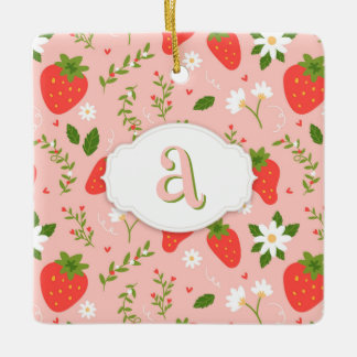 Cute Strawberry Pattern Ornament
