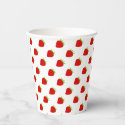 Cute Strawberry Pattern Paper Cups