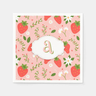 Cute Strawberry Pattern Paper Napkin