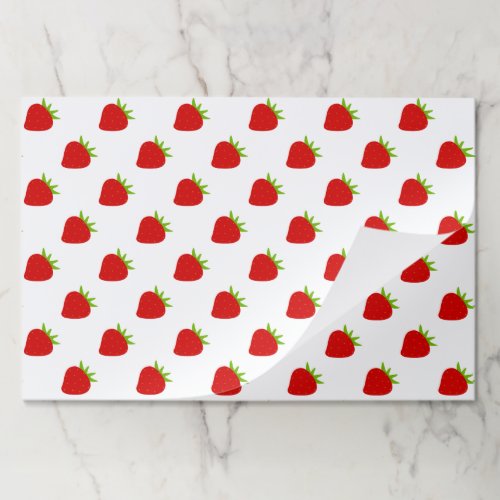 Cute Strawberry Pattern Paper Placemats 