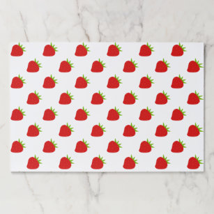 Cute Strawberry Pattern Paper Placemats 