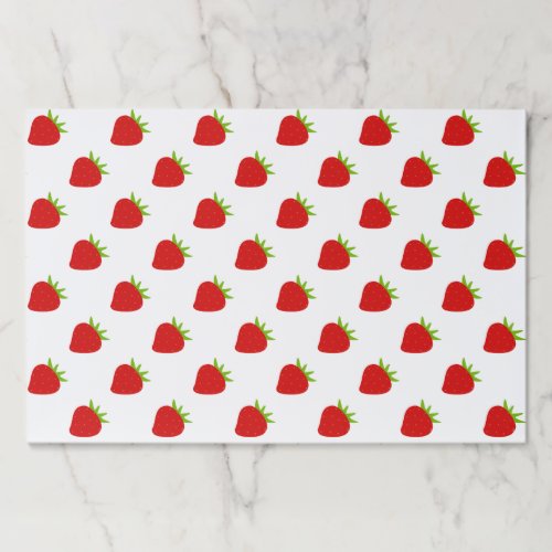 Cute Strawberry Pattern Paper Placemats 