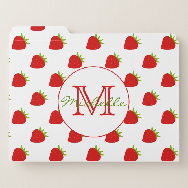 Cute Strawberry Pattern Personalized