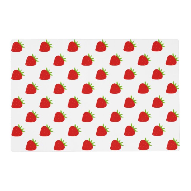 Cute Strawberry Pattern Placemat (Front)