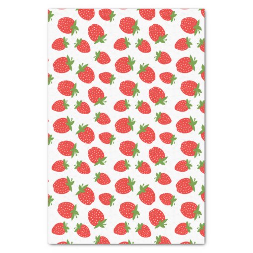 Cute Strawberry Pattern Tissue Paper | Zazzle