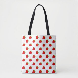 Cute Strawberry Pattern Tote Bag