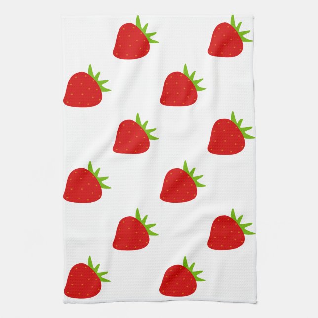 Cute Strawberry Pattern Towel (Vertical)