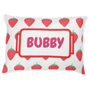 Cute Strawberry Pet Lover Aesthetic Pattern Bed