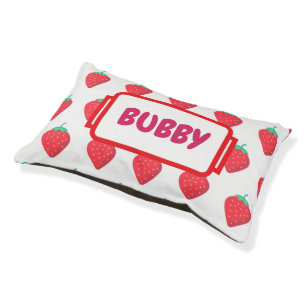 Cute Strawberry Pet Lover Aesthetic Pattern Bed