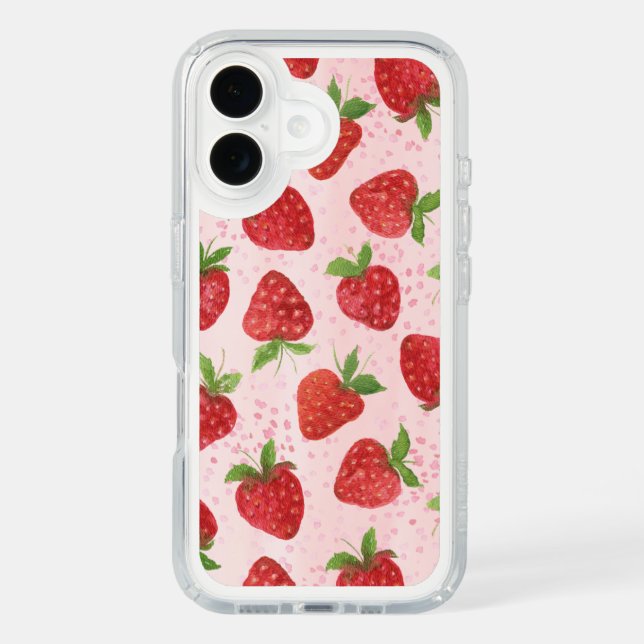 Cute Strawberry Phone Case | Aesthetic Fruit Desig (Front)