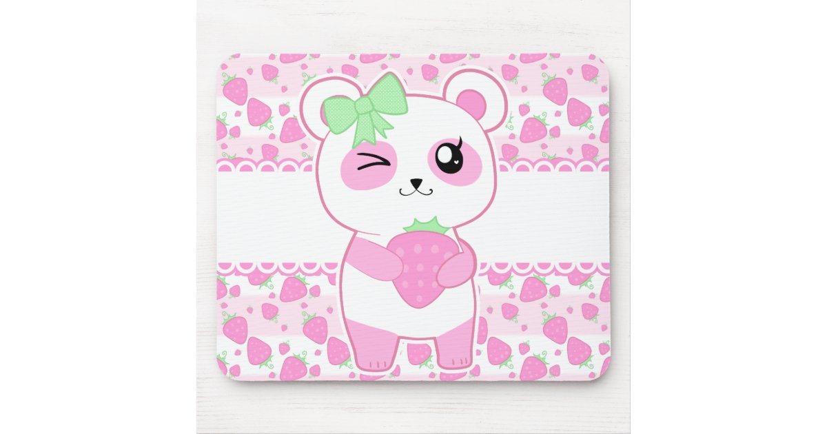 Retro Kawaii Panda with strawberry milk carton' Sticker