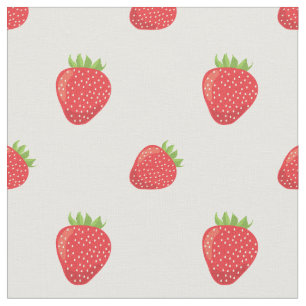 Cute Strawberry Print Cotton Fabric