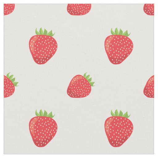 Cute Strawberry Print Cotton Fabric