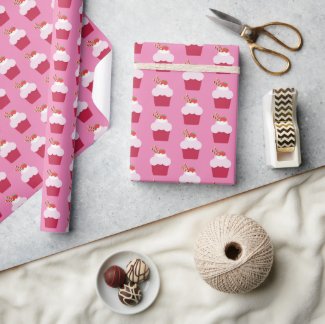 Cute Strawberry Shortcakes Pattern Wrapping Paper