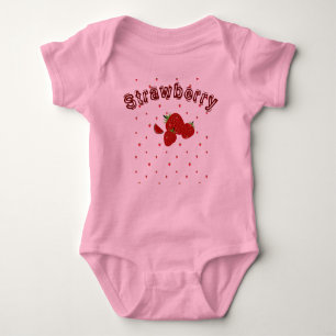 Cute Strawberry Summer Baby Bodysuit
