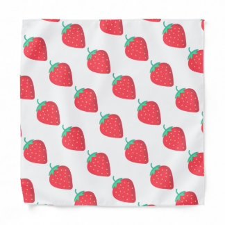 Cute Strawberry Summer Pet Lover Aesthetic Pattern Bandana