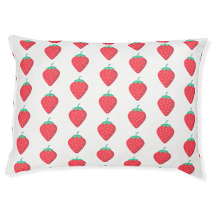 Cute Strawberry Summer Pet Lover Aesthetic Pattern Bed