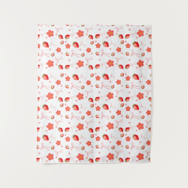 Cute Strawberry Tapestry (Front)